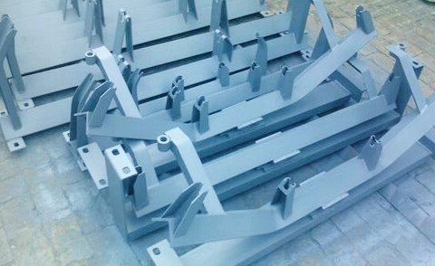 35°上调偏托辊架用φ159*600-25带式输送机DTⅡ B=1600