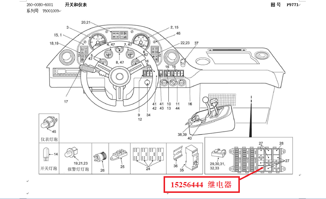 【TEREX】继电器15256444TEREX矿车配件TEREX矿车15256444TEREX矿车