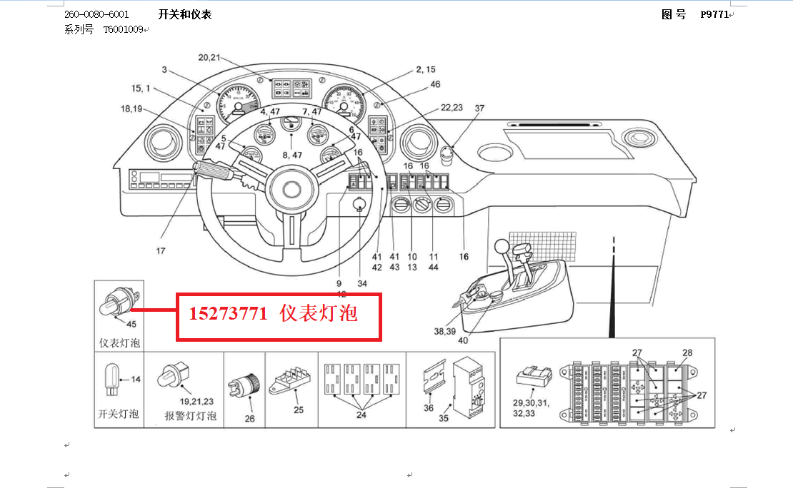 【TEREX】仪表灯泡15273771TEREX矿车配件TEREX矿车15273771TEREX矿车