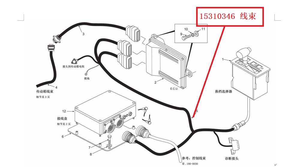 【TEREX】线束15310346TEREX矿车配件TEREX矿车15310346TEREX矿车