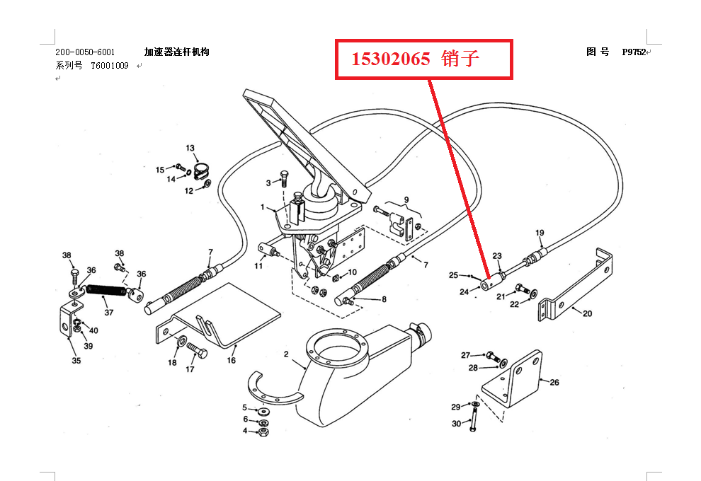 【TEREX】销子15302065TEREX矿车配件TEREX矿车15302065TEREX矿车