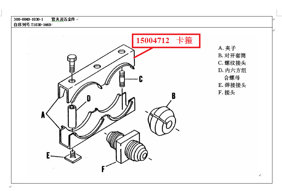 【TEREX】卡箍15004712TEREX矿车配件TEREX矿车15004712TEREX矿车