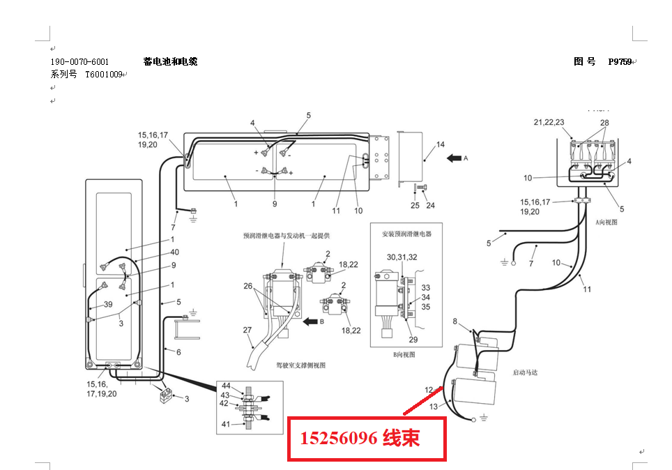 【TEREX】线束15256096TEREX矿车配件TEREX矿车15256096TEREX矿车