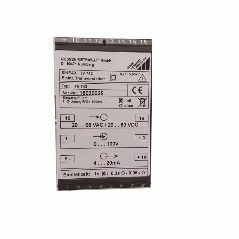 【哈电发电机】变送器TV742spez/0..60mV/4..20mAU506300MW/350MW/UN6000