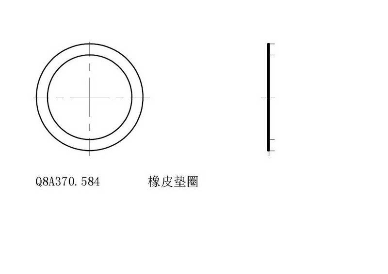 【上海电气发电机】橡皮垫圈Q8A370.584