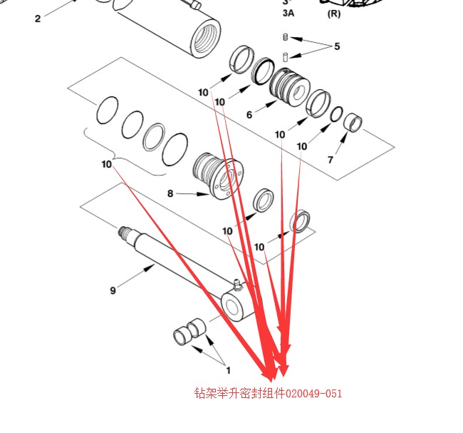 【山特维克】钻架举升密封组件�20049-051D245S牙轮钻机