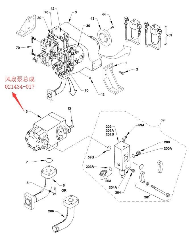 【山特维克】风扇泵总成�21434-017D245S牙轮钻机