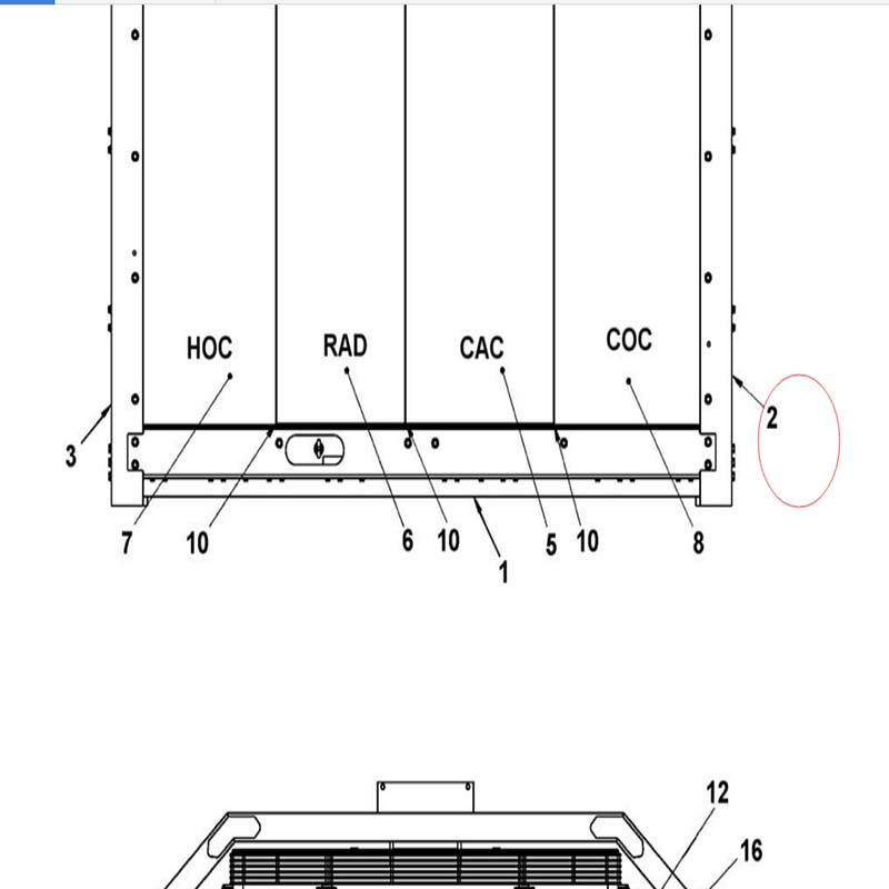 【阿特拉斯】冷却器右侧管道框架57775330阿特拉斯牙轮钻机