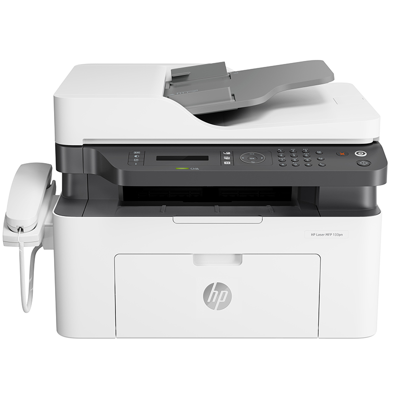 【惠普】多功能一体机HP Laser MFP 133pn 四合一，A4幅面，打印颜色：黑白，打印速度：20ppm，手动双面，有线网口，一年保修