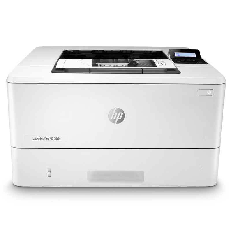 【惠普】激光打印机HP LaserJet Pro M305dn A4幅面，打印颜色：黑白，打印速度：35ppm，自动双面，有线网口，一年上门保修