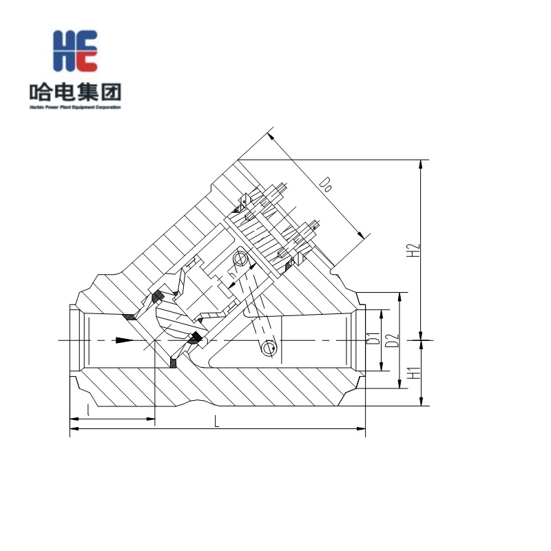 【哈电锅炉】止回阀H67Y-250DN=225,PN=250,,焊接