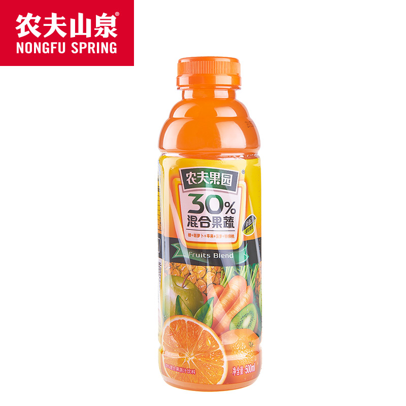 【农夫山泉】农夫果园-30%胡橙饮料500ml（提示请按最小起订量倍数进行采购，零星下单不发货）