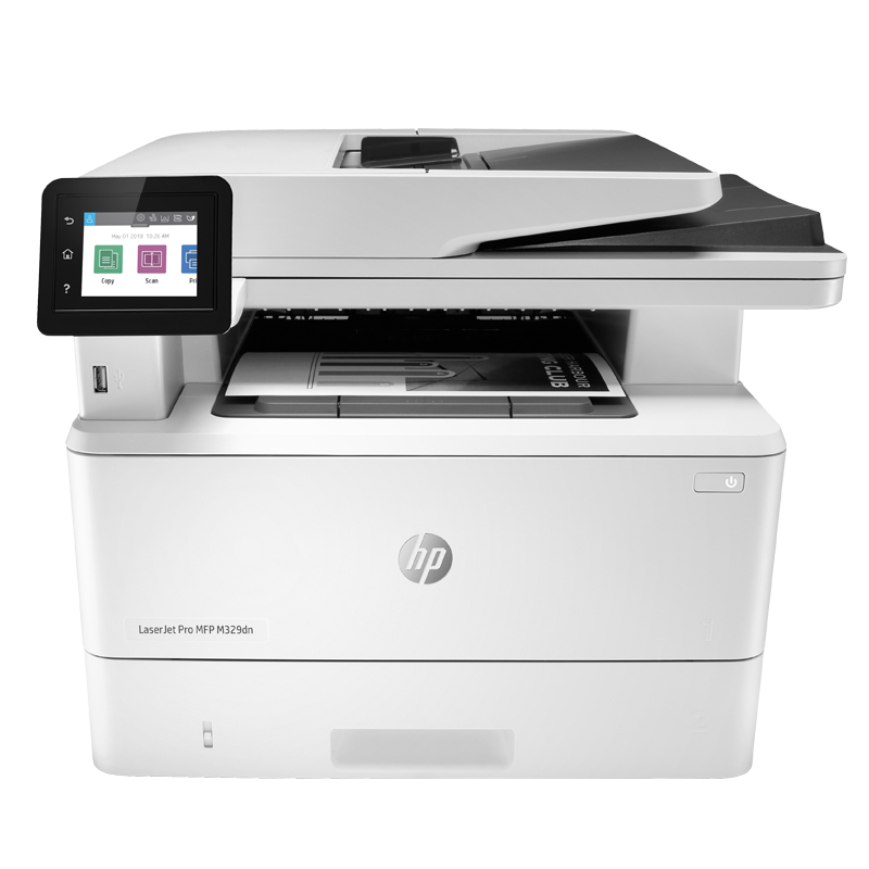 【惠普】多功能一体机 HP LaserJet Pro MFP M329dn 三合一，A4幅面，打印颜色：黑白，打印速度：35ppm，自动双面，有线网口，一年上门保修