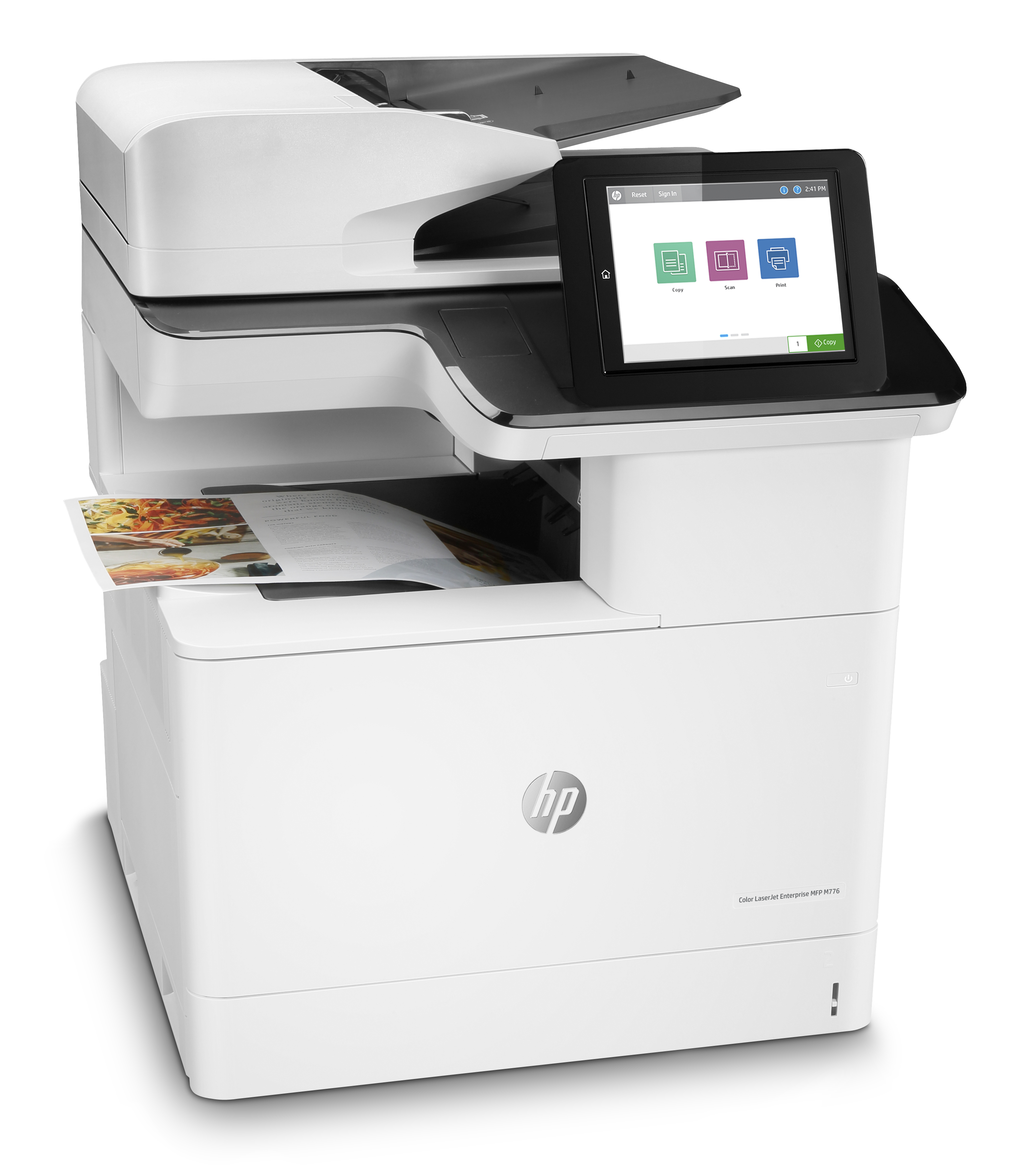 【惠普】复合机 HP Color LaserJet Ent MFP M776dn A3幅面，打印颜色：彩色，打印速度：45ppm，自动双面，有线网口，ADF，1年上门保修