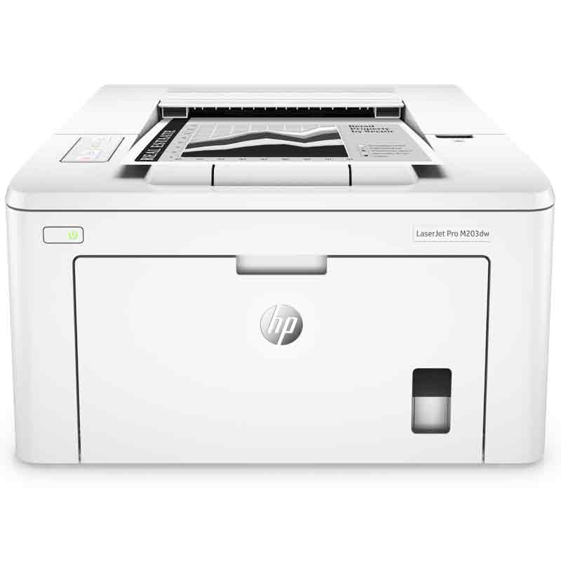 【惠普】激光打印机HP LaserJet Pro M203dw A4幅面，打印颜色：黑白，打印速度：28ppm，自动双面，无线网络，一年保修
