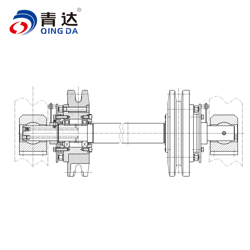 【青岛达能环保设备股份有限公司】刮板输渣机涨紧轮总成DN01B4.3CGBL