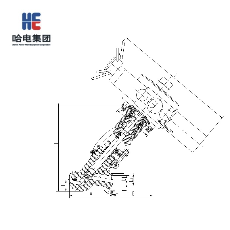 【哈电锅炉】截止阀KJ965Y-4500LbDN=40,PN=4500Lb,电动方式,焊接SA-105