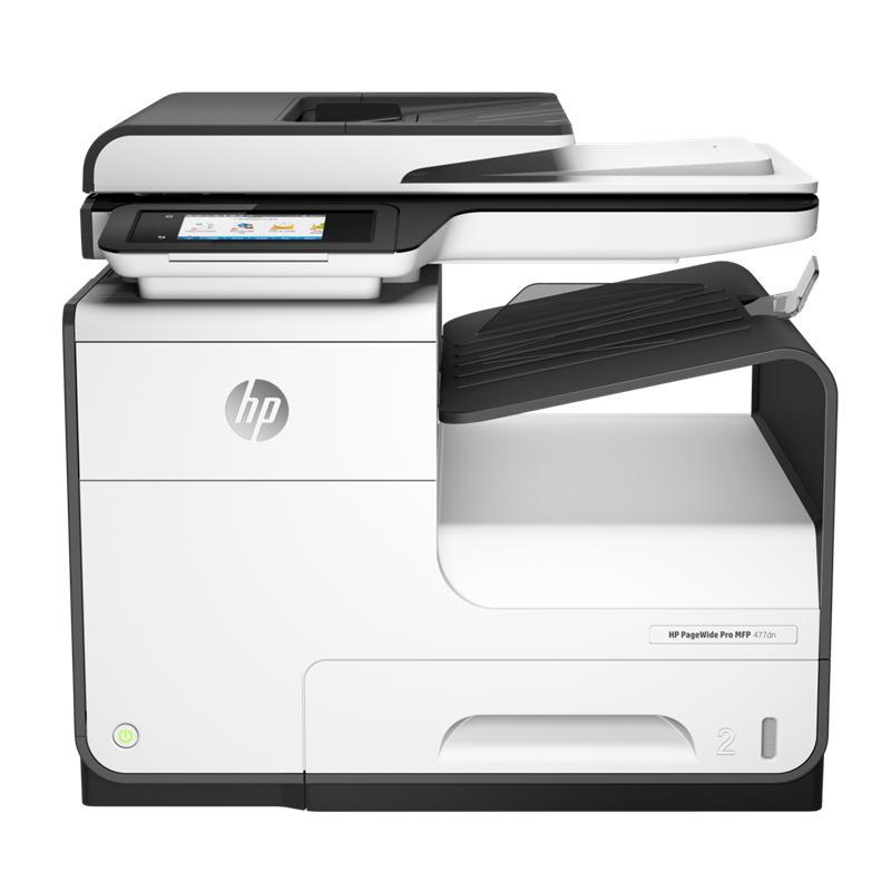 【惠普】多功能一体机 HP PageWide Pro MFP 477dn 四合一，A4幅面，打印颜色：彩色，打印速度：40ppm黑白，40ppm彩色，自动双面，有线网口，一年保修