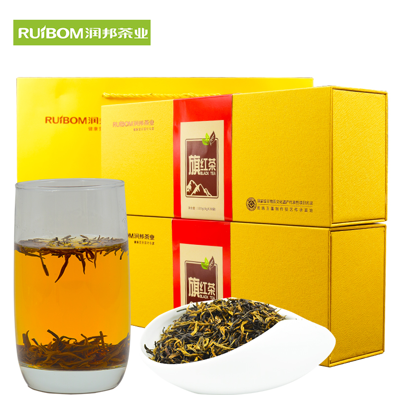 【芭蕉】润邦红茶旗红条盒120克(3克*40小袋)