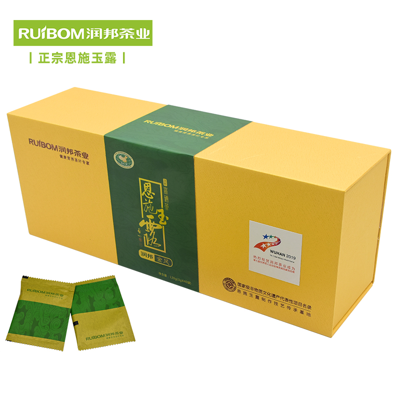 【芭蕉】润邦绿茶恩施玉露金风条盒120克(3克*40小袋)