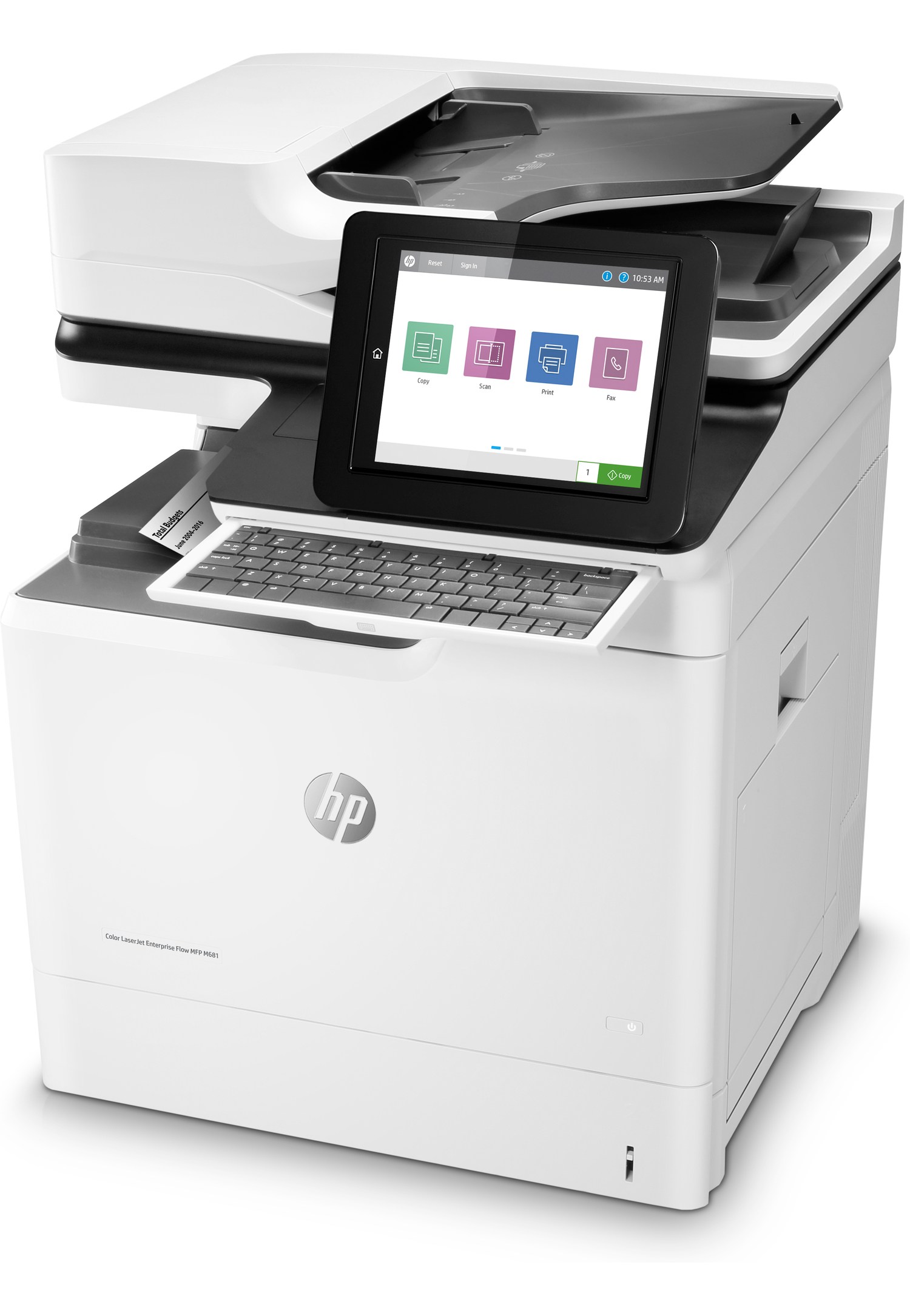 【惠普】多功能一体机 HP Color LaserJet Enterprise MFP M681dh 三合一，A4幅面，打印颜色：彩色，打印速度：47ppm，自动双面，有线网口，ADF，一年上门保修